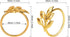 KPOSIYA Set of 20 Gold Leaf Napkin Rings, Metal Table Napkin Holders for Parties & Everyday Use