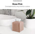 Carrotez Tissue Box Cover, Modern PU Leather Square Holder for Bathroom Vanity Countertop, Night Stands, Rose Pink