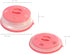 Microwave Splatter Cover Vented for Food, Splatter Guard & Colander Kitchen Gadget for Microwave Plate Cover (Pink)