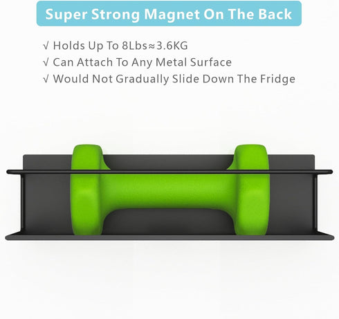 4 Pack Magnetic Spice Rack For Refrigerator, Magnetic Fridge Shelf For Kitchen, Magnetic Shelf For Fridge Space Saving