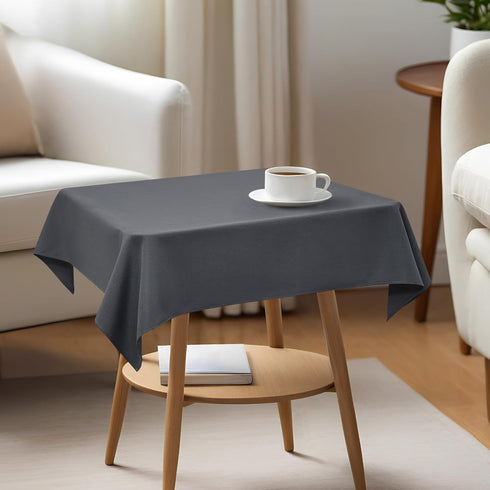 36x36 inch, NEWISHER Grey Square Tablecloth Heavy Duty Polyester Fabric Table Cloth, Washable Solid Reusable Table
