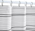 jinchan Black Grey White Striped Shower Curtain, Waterproof Fabric Set with Hooks, 70x72 inches Modern Abstract