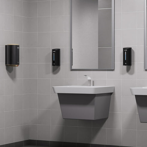 AIKE Wall-Mount Automatic Liquid Soap Dispenser 27oz Large Capacity Matte Black Model AK1205
