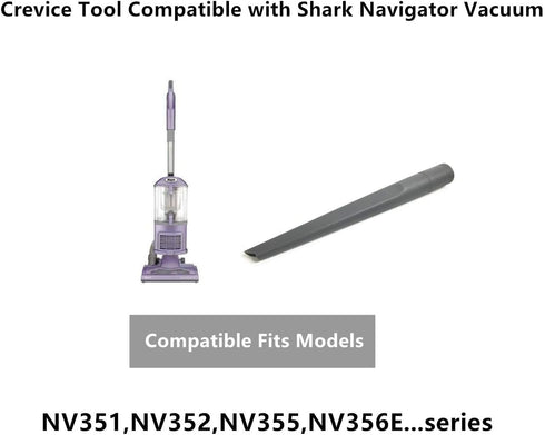 Crevice Tool Compatible with Shark Navigator Vacuum Cleaner, Fits Model NV351, NV352, NV355, NV356E, NV360