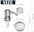 Mason Jar Soap Dispenser Lid and Pump Replacement, Brushed Stainless Steel for Regular Mouth Size Lid