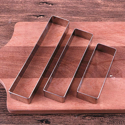 Rectangular Cake Molds, Stainless Steel Mousse Ring, Rectangle Cookie Cutter, Mousse Cake Cutter Ring Mold for Home