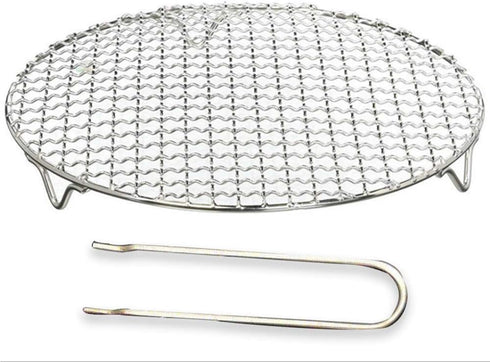 Round Barbecue Wire Rack Dia 8.5" Multi-Purpose Grill Cooling Rack, BBQ Accessories for Instant Pot/Pressure Cooker