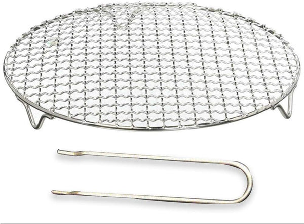 Round Barbecue Wire Rack Dia 8.5" Multi-Purpose Grill Cooling Rack, BBQ Accessories for Instant Pot/Pressure Cooker