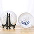 6Pcs/Set Feng Shui Plastic Easel Plate Display Stand Picture Holder Sturdy Anti Slip Frame 9Inch Set of 12 Artwork Envelope Magazine Dish Rack W4381-White 9in