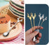 10 Pieces Stainless Steel Mini Coffee Espresso Spoons, Elk Shaped Flatware, 5.5 Inch Dessert Teaspoons