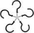 25 Pack Cup Hook Ceiling Hooks, 2.9 Inches, Vinyl Coated Screw-in Hanger for Indoor and Outdoor Use - Black