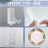 Chunful 2 Pieces Clear Acrylic Plate Stands, Deep Support Shelves for Display Card Holder, Photos, Books (3 x 2.6 x 2.2