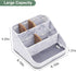 Bamboo Toothbrush Holders for Bathrooms, 6 Slots Electric Tooth Brushing Holder for Kids and Family, Grey Marble