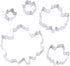 R&M Thanksgiving and Fall Leaves Gift Set - 5-Piece Assorted Size Maple Leaf Cookie Cutters