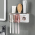 iHave Toothbrush Holders Bathroom Decor with Toothpaste Dispenser, 2 Cups Toothbrush Holder