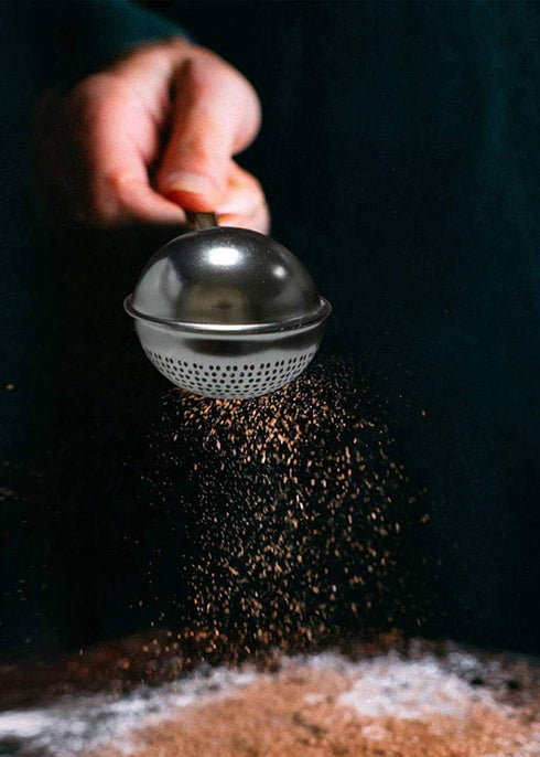 HULISEN Flour Duster for Baking, One-Handed Operation, 304 Stainless Steel Powdered Sugar Shaker, Gift Package
