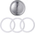 Sivaphe 6 Cups Replacement Infuser Parts for Stainless Steel Stovetop Espresso Coffee Maker, 1 Filter and 3 Gasket Seals