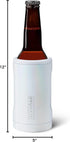 BrueMate Hopsulator Bott'l Insulated Bottle Cooler for Standard 12oz Glass Bottles, Glitter White