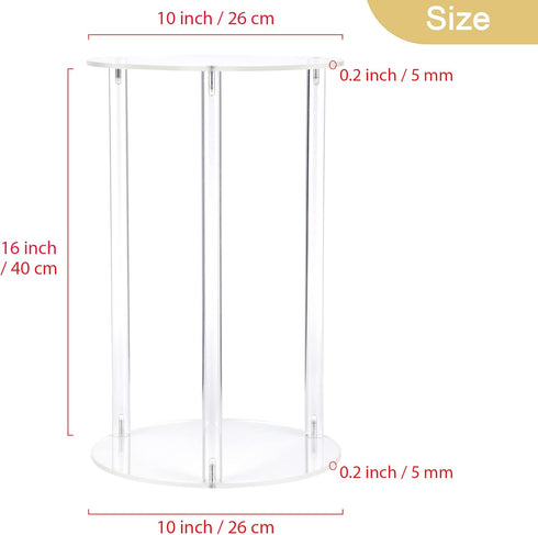 YourGift Plant Stand Indoor Outdoor, Acrylic Planter Stand for Indoor Plants, Heavy Duty Plant Holder Shelf for Flower