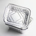 PARTY BARGAINS 1 Lb. Small Aluminum Pan with Lids - 50 Pack Disposable Take-Out Pans