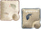 Ceramic Dumpling Plate with Dipping Saucer, Sushi Dish, Serving Plate, Snack Plate, 7.5 Inch - Set of 2