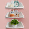 Cloud Corner Floating ShelvesSet of 3 White Corner Wall Shelf Floating Wooden