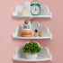 Cloud Corner Floating ShelvesSet of 3 White Corner Wall Shelf Floating Wooden