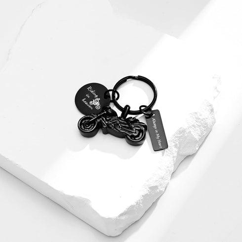 Motorcycle Cremation Urn Keychain for Men's Ashes, Keepsake Urn Jewelry for Motor Ashes