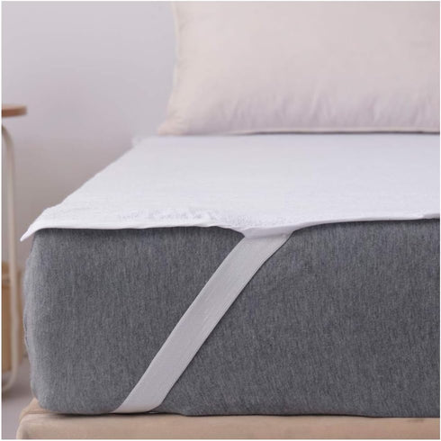 Mattress Topper Protector Pad, Waterproof Breathable Cotton Mattress Protector, Vinyl Free Hotel Quality (Full)