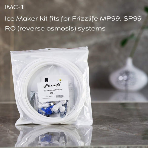 Frizzlife IMC-1 Ice Maker Fridge Water Line Installation Kit for 1/4” & 3/8” Connect Water Filtration System