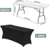 CWK 6FT Waterproof Stretch Spandex Table Cover – Elastic Fitted Tablecloth for Rectangular Tables, Wrinkle Resistant