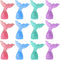 ArtCreativity Acrylic Mermaid Tail Cake & Cupcake Toppers - Set of 24 Mini Figurines for Nautical Parties