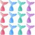 ArtCreativity Acrylic Mermaid Tail Cake & Cupcake Toppers - Set of 24 Mini Figurines for Nautical Parties