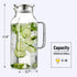 2 (2 68 oz) Quart Liter Square Glass Pitcher with Lid and Spout, Water Pitchers with Handle for Fridge, Borosilicate
