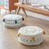 D45xH20cm MOCOFO Round Unstuffed Pouf Cover Scandinavian Simplicity Geometric Print Floor Cushion - Washable Ottoman