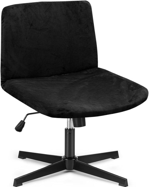 Velvet Cross Legged Office Chair Covers, Soft and Vibrant Stretch Covers for Armless Wide Seat Computer Task Chair