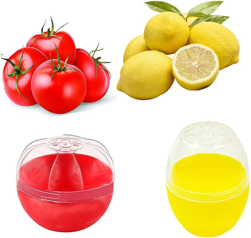 Onion Garlic Lemon Avocado Saver Storage Keeper - BPA Free Tomato Vegetable Shaped Food Saver/Storage Containers,