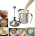 HOMEGOAL Chocolate(14-Ounce/400ml) Milk Frother, Stainless Steel Manual Milk Foamer, Handheld Coffee Milk Frothing