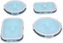 KUON Collapsible Silicone Food Storage Containers, Set of 4 with Airtight Lids, Microwave and Freezer Safe