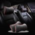 Cushions,100% Set (2 HAOTULE Car Leather Neck Pillows, Neck Rest Memory Foam Cervical Support, Comfortable Travel car