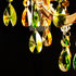 12pcs 38mm Teardrop Crystal Chandelier Prisms Parts with Glass Octagon Beads Chain for Chandeliers, Wedding Party