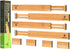 ANTOWIN Bamboo Drawer Dividers Organizers - Adjustable Spring-loaded Drawer Separators for Large Utensil, Clothes, Tools