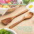 Wooden Cooking Spoon Utensils, 2pcs Set for Kitchen Cooking, Nonstick Cookware Spatulas