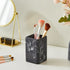 INIUNIK Set, Toothbrush Holder and Soap Dish Resin Toothbrush Cup Bathroom Cup Tumbler Marble Design, Self Draining Bar