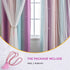 conokata Grommet 2 52W 95L) Star Girl and Kids Curtains for Bedroom Rainbow Ombre Double Layer Cute Shot Nursery