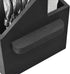 Ikee Design Wooden Utensil Caddy with Handles, Silverware Holder for Countertop, Camping, and Kitchen, Black