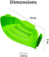Kitchen Gizmo Snap N' Strain Clip On Strainer for Pots - Collapsible Silicone Pasta Strainer, Green