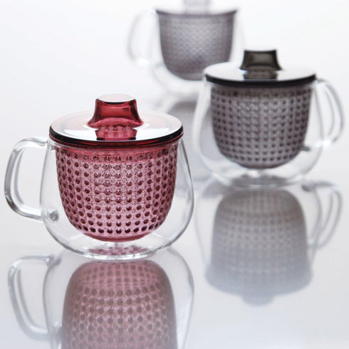 KINTO 22914 UNITEA Unimag Heat Resistant Glass, 11.8 fl oz (350 ml), Wine Red
