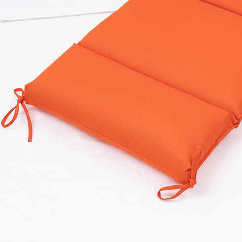 QILLOWAY High Back Outdoor Rocking Chair Cushion - Weather Resistant Polyester Foam Cushion for Patio,Orange