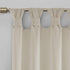 Madison Park Rosette Floral Embellished Cuff Tab Top Solid Sheer Curtain Panel Drape for Bedroom, 50"x84"